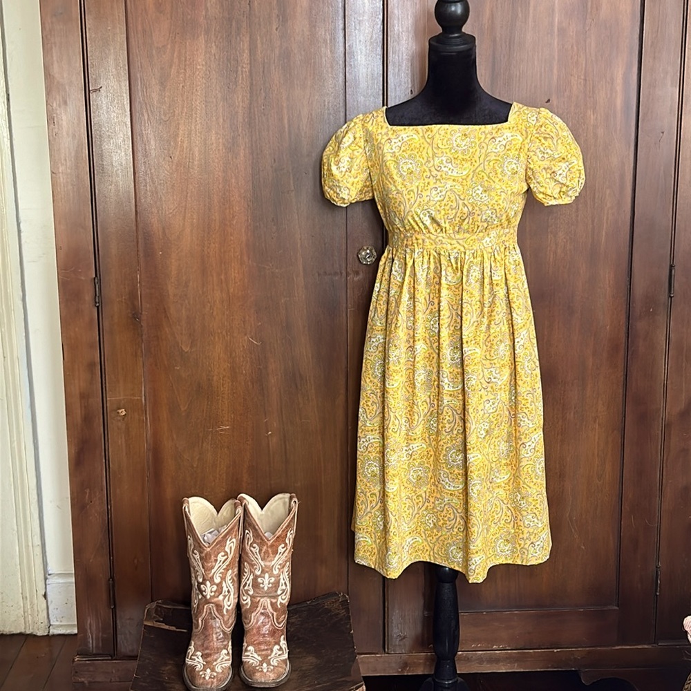 Vintage 70s Handmade Babydoll Dress XS - Picture 8 of 9